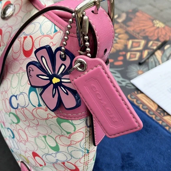 Coach F16481 Chelsea multi-color pink pastel monogram crossbody - Picture 5 of 14